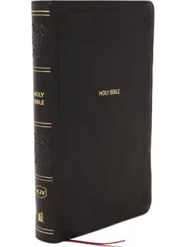 KJV Giant Print End-of-Verse Reference Bible, Black Leathersoft, Red Letter, Comfort Print (Thumb Indexed)/Thomas Nelson