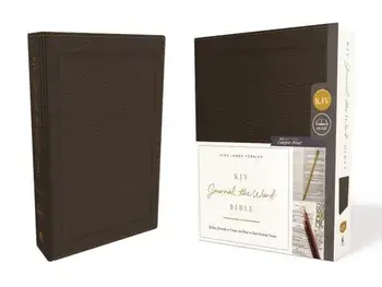 KJV, Journal the Word Bible, Bonded Leather, Brown, Red Letter Edition, Comfort Print: Reflect, Journal, or Create Art Next to Your Favorite Verses, Hardcover/Thomas Nelson