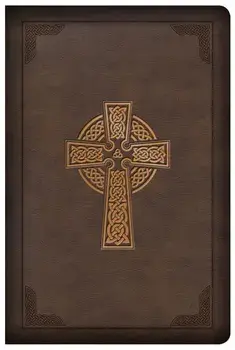 KJV Large Print Compact Reference Bible, Celtic Cross Brown Leathertouch/Holman Bible Publishers