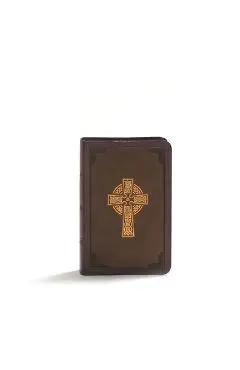 KJV Large Print Compact Reference Bible, Celtic Cross Brown Leathertouch - Holman Bible Publishers