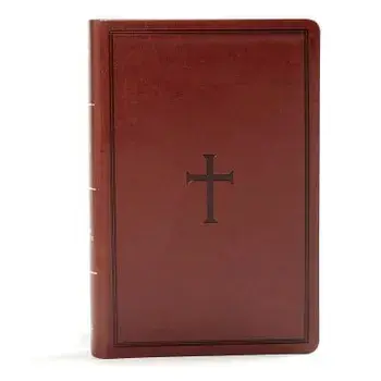 KJV Large Print Personal Size Reference Bible, Brown Leathertouch/Holman Bible Staff