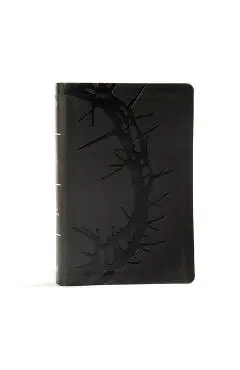 KJV Large Print Personal Size Reference Bible, Charcoal Leathertouch - Holman Bible Staff