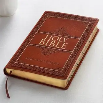 KJV Large Print Thumb Index Edition: Tan, Hardcover/***