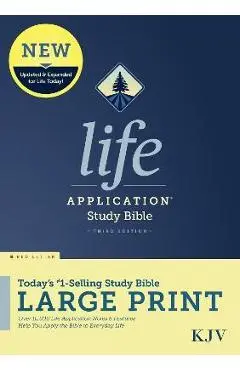 KJV Life Application Study Bible, Third Edition, Large Print (Red Letter, Hardcover) - Tyndale