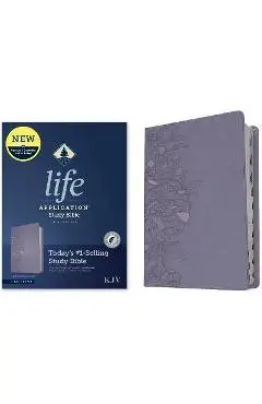 KJV Life Application Study Bible, Third Edition (Leatherlike, Peony Lavender, Indexed, Red Letter) - Tyndale