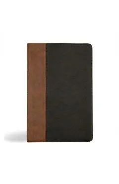 KJV Personal Size Giant Print Bible, Black/Brown Leathertouch - Holman Bible Publishers