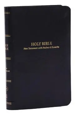 Kjv, Pocket New Testament with Psalms and Proverbs, Black Leatherflex, Red Letter, Comfort Print - Thomas Nelson