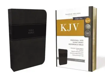 KJV, Reference Bible, Personal Size Giant Print, Imitation Leather, Black, Red Letter Edition/Thomas Nelson