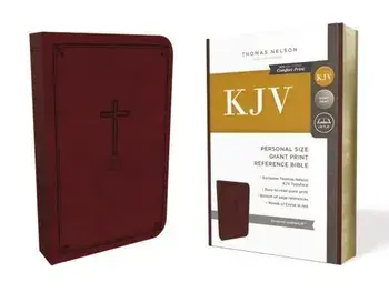 KJV, Reference Bible, Personal Size Giant Print, Imitation Leather, Burgundy, Red Letter Edition/Thomas Nelson