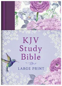KJV Study Bible - Large Print [hummingbird Lilacs], Hardcover/***