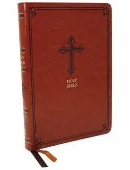 Kjv, Thinline Bible, Large Print, Leathersoft, Brown, Red Letter Edition, Comfort Print/Thomas Nelson