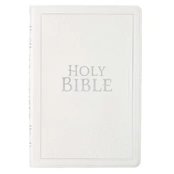 KJV Thinline White Wedding Bible, Leather/***