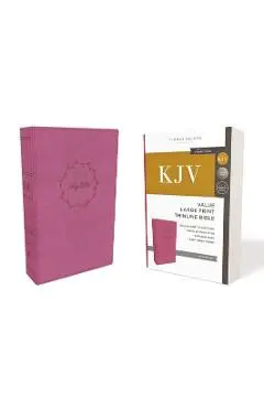Kjv, Value Thinline Bible, Large Print, Leathersoft, Pink, Red Letter Edition, Comfort Print - Thomas Nelson