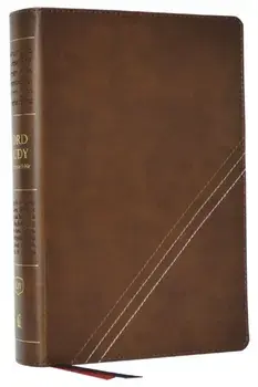 KJV, Word Study Reference Bible, Leathersoft, Brown, Red Letter, Thumb Indexed, Comfort Print. 2,000 Keywords that Unlock the Meaning of the Bible/Thomas Nelson