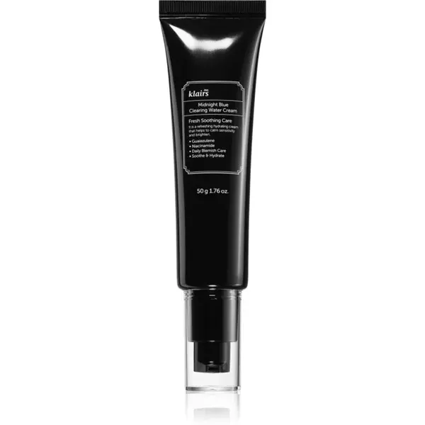Klairs Midnight Blue Clearing Water Cream crema hidratanta usoara pentru strălucirea și netezirea pielii 50 g