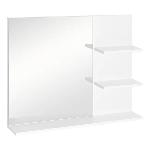 kleankin Dulap Oglindă Baie cu 3 Rafturi Spațiu Depozitare MDF Alb 60x10x48cm | Aosom Romania