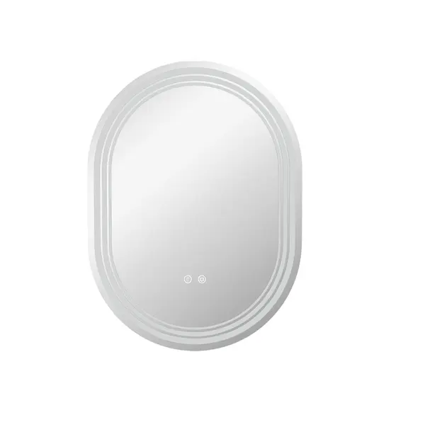 kleankin Oglindă Baie cu Lumină 70x50 cm 3 Culori de Lumină, Funcție Anti-abur, Funcție de Memorie, IP44, Orizontal/Vertical | Aosom Romania