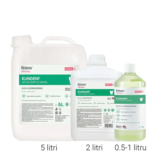 KLINDENT Apa de gura profesionala cu Clorhexidina 0,12%