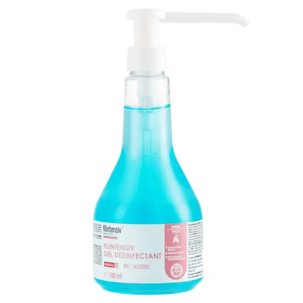 Klintensiv gel dezinfectant maini virucid avizat MS 500 ml Klintensiv gel dezinfectant maini virucid avizat MS 500 ml