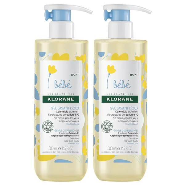 Klorane Bebe Pachet Gel spumant 500 ml 1+1