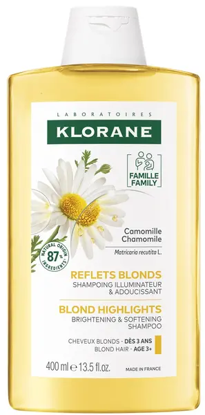 Klorane Chamomile Șampon pentru strălucire, 400 ml