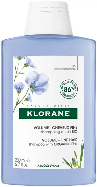 Klorane Flax Șampon pentru volum, 200 ml