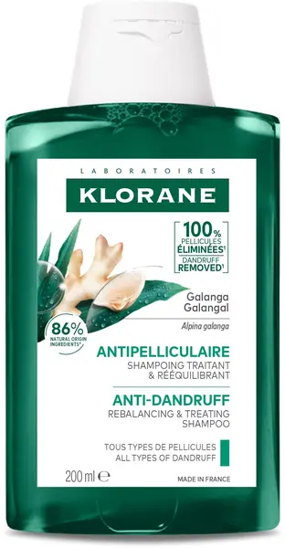 Klorane Galangal Șampon anti-mătreață reechilibrant și tratant, 200 ml