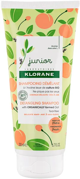 Klorane Junior Oat Șampon pentru pieptănare, 200 ml