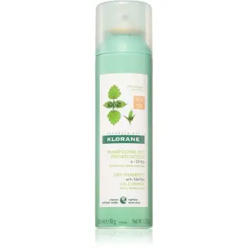 Klorane Nettle șampon uscat pentru păr gras și închis la culoare