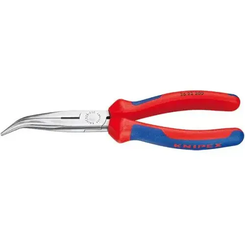 Knipex Cleste cu cioc semirotund si suprafata taietoare indoit, KNIPEX 26 22 200, material CrV, lungime 200 mm