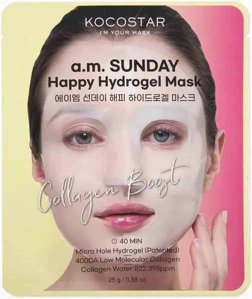 Kocostar Happy Mască de față folie cu hidrogel a.m. Sunday, 25 g
