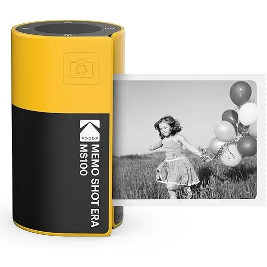KODAK Camera Foto Digitala Instant si Imprimanta de Etichete Foto Kodak Mini 1 ERA, 1.7 inch, 10MP, Galben