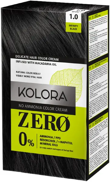 Kolora Zero Vopsea de păr, 1.0 Negru intens