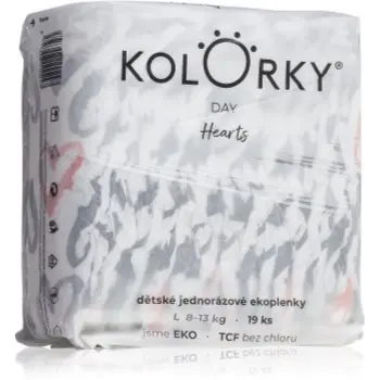 Kolorky Day Hearts scutece ECO de unică folosință
