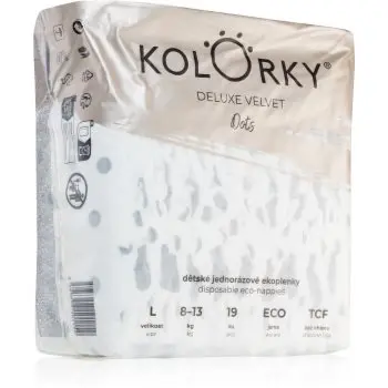 Kolorky Deluxe Velvet Dots scutece ECO de unică folosință