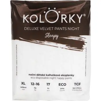 Kolorky Deluxe Velvet Pants Night Sleepy scutece de unică folosință tip chiloțel pentru noapte