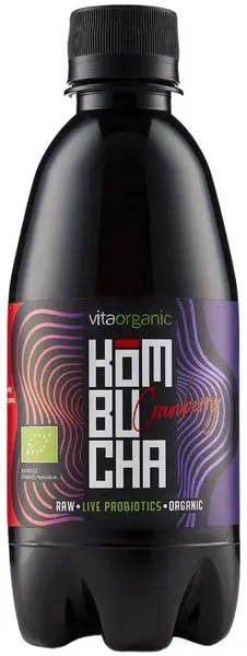 Kombucha cu merișoare, 330 ml, Vita Organic