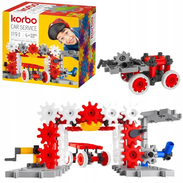 Korbo Service auto Korbo, 119 piese, varsta peste 4 ani