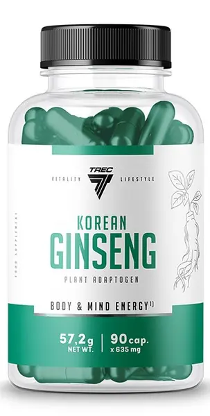 Korean Ginseng, 500 mg, 90 capsule, Trec Nutrition