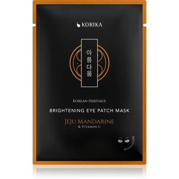 KORIKA Korean Heritage Brightening Eye Patch Mask Jeju Mandarine & Vitamin C masca iluminatoare zona ochilor 2 buc