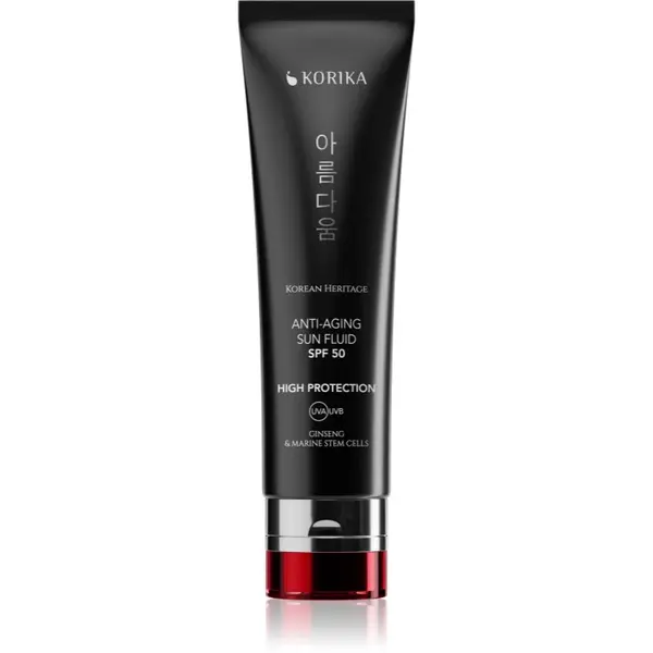 KORIKA Korean Heritage Ginseng & Marine Stem Cells Anti-aging Sun Fluid SPF 50 protective fluid împotriva îmbătrânirii pielii SPF 50 50 ml