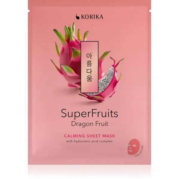 KORIKA SuperFruits Dragon Fruit - Calming Sheet Mask mască textilă calmantă 25 g