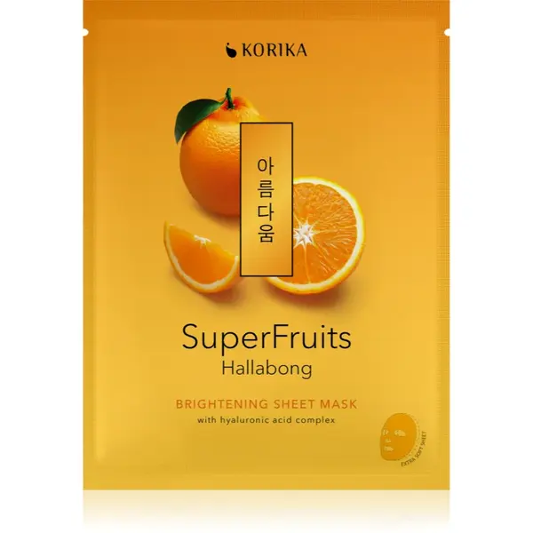 KORIKA SuperFruits Hallabong - Brightening Sheet Mask mască textilă iluminatoare 25 g