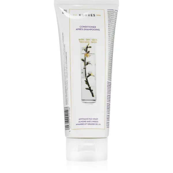 Korres Almond & Linseed balsam pentru păr uscat și fragil 200 ml