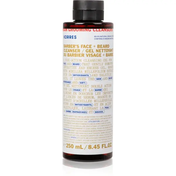 Korres Athenian Grooming gel de curățare pentru față și barbă 250 ml