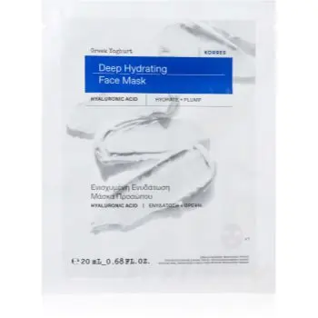 Korres Greek Yoghurt Hydration Recharge Sheet Mask masca de celule cu efect hidrantant si hranitor