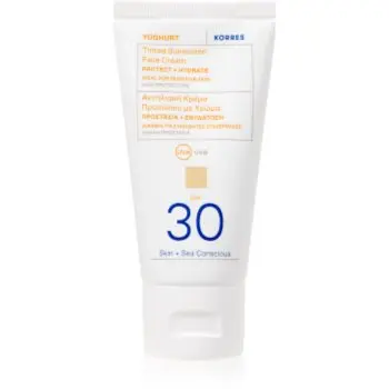Korres Yoghurt Tinted Sunscreen lotiune de plaja tonifianta