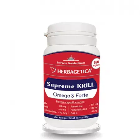 Krill oil supreme omega 3 X 30 caps. Herbagetica