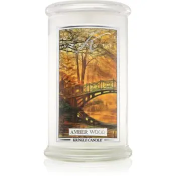 Kringle Candle Amber Wood lumânare parfumată