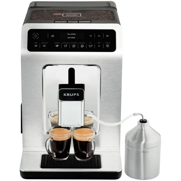 KRUPS Espressor automat KRUPS EA890110 Evidence, 1450W, 15 bari, alb/negru